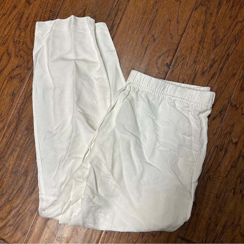 H&M linen blend‎ wide leg pants